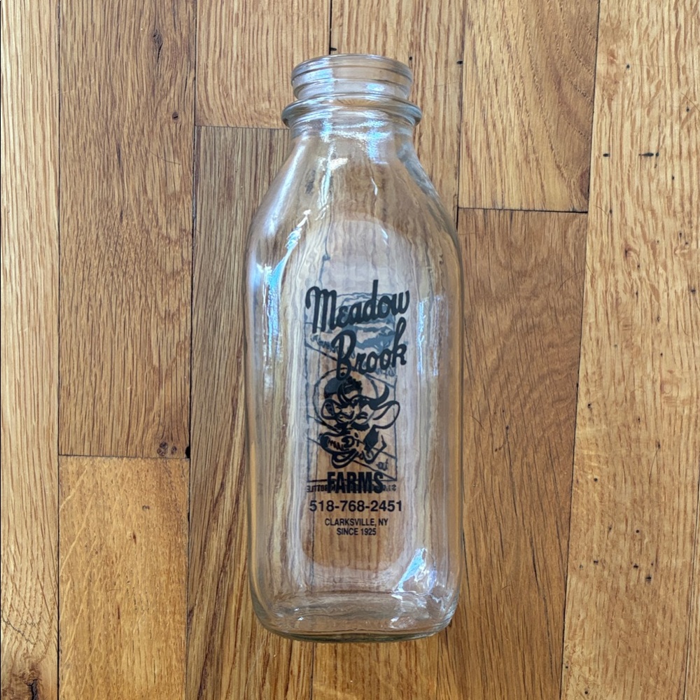 Vintage Glass Milk Bottle